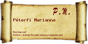 Péterfi Marianna névjegykártya