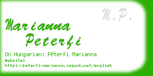 marianna peterfi business card
