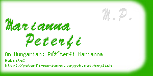 marianna peterfi business card